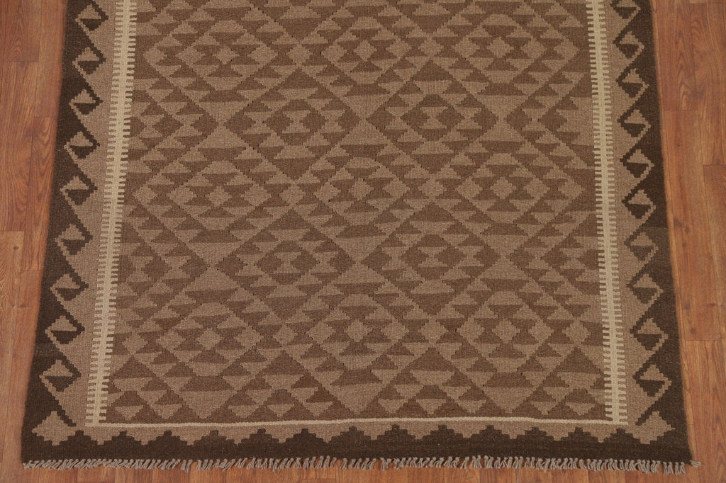 Kilim Reversible Wool Area Rug 5x8