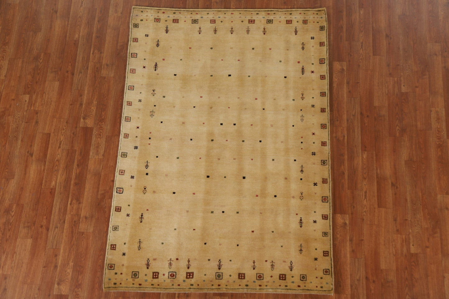 Handmade Gabbeh Kashkoli Persian Area Rug 4x6