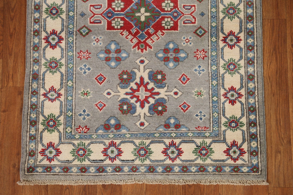 Geometric Kazak Oriental Runner Rugs 3x10