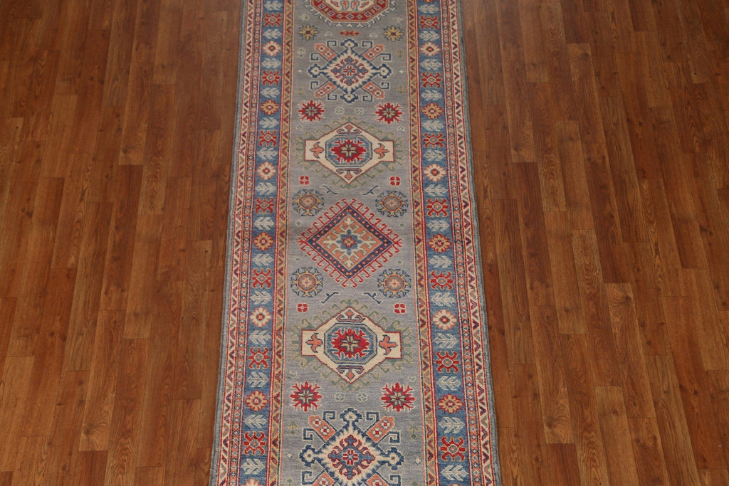 Geometric Kazak Oriental Runner Rugs 3x10