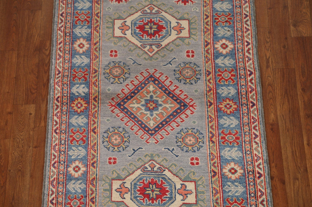 Geometric Kazak Oriental Runner Rugs 3x10