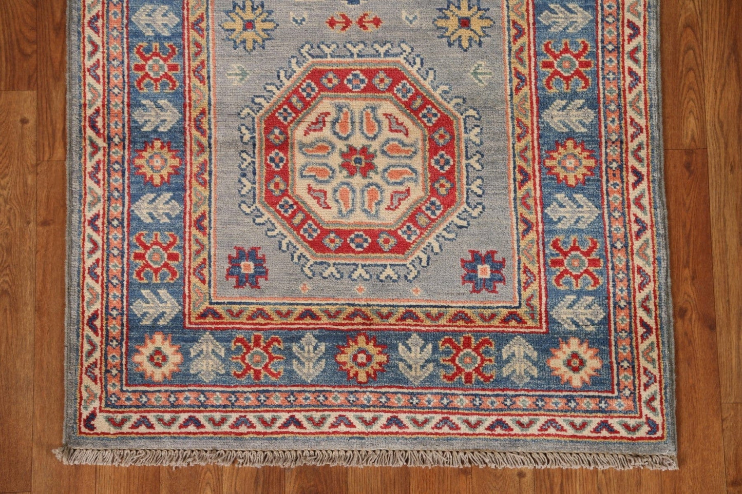 Geometric Kazak Oriental Runner Rugs 3x10