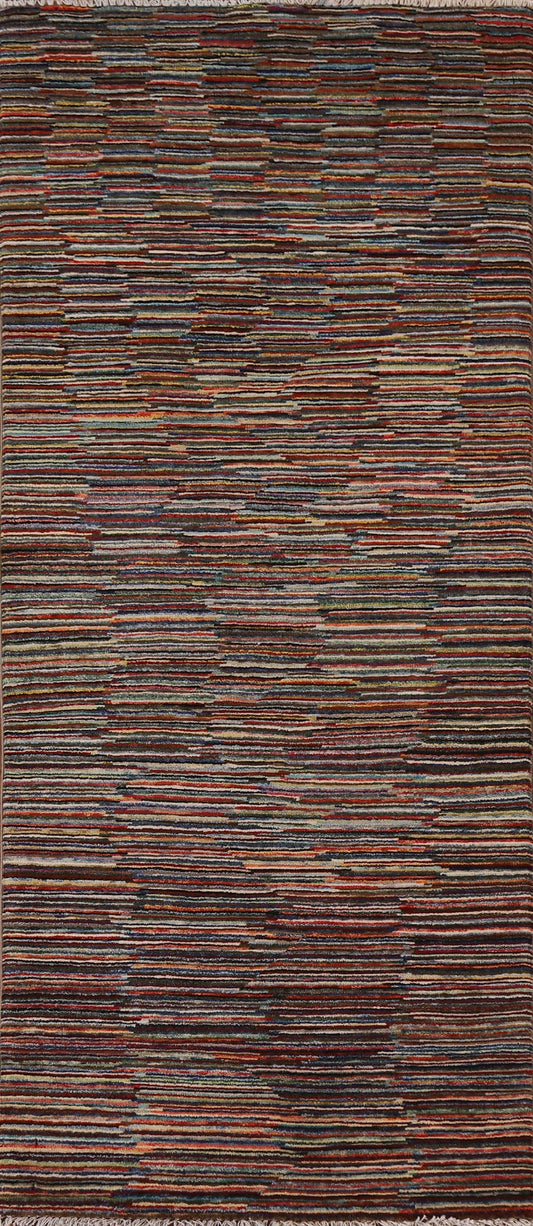 Striped Gabbeh Kashkoli Oriental Rug 3x6