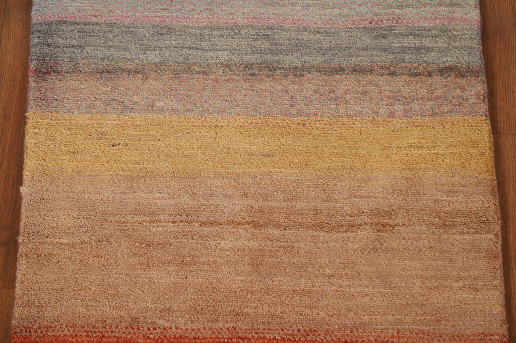 Modern Gabbeh Kashkoli Wool Area Rug 2x4