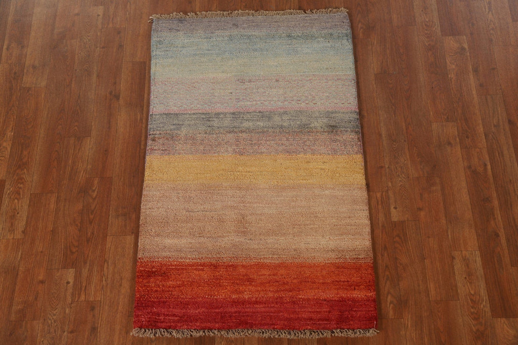 Striped Gabbeh Kashkoli Contemporary Rug 2x4