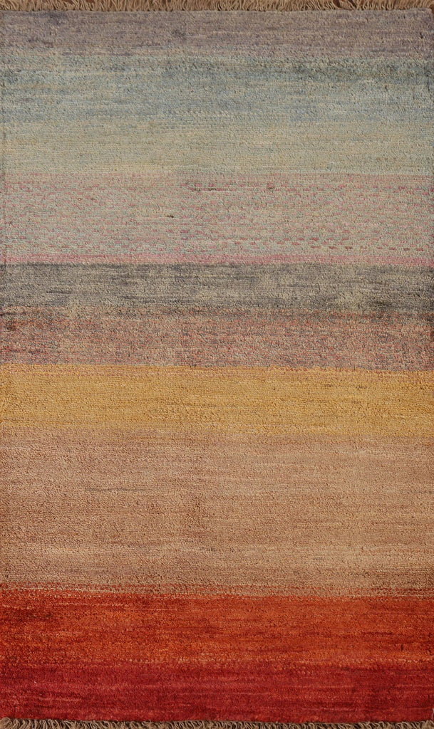 Striped Gabbeh Kashkoli Contemporary Rug 2x4