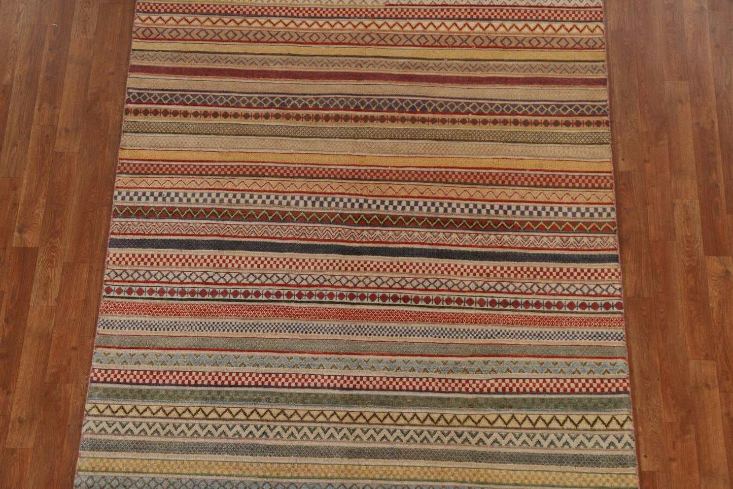 Striped Gabbeh Kashkoli Oriental Area Rug 5x8