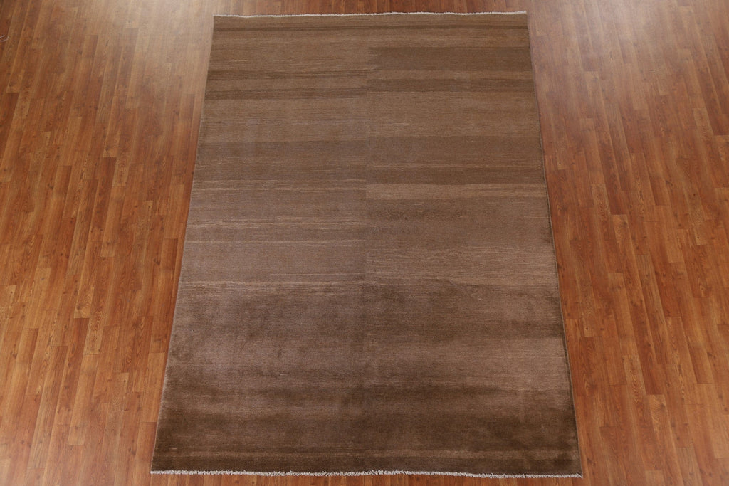 Brown Gabbeh Kashkoli Modern Area Rug 7x9