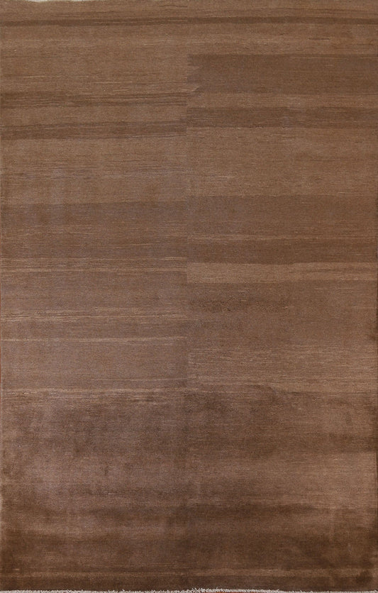 Brown Gabbeh Kashkoli Modern Area Rug 7x9