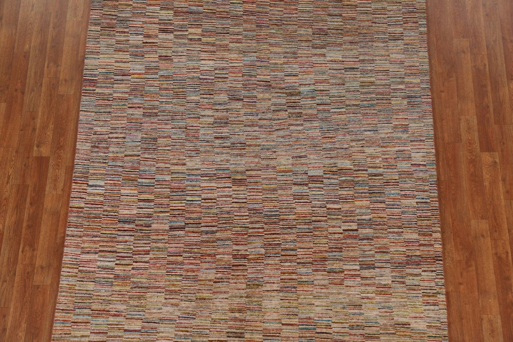 Striped Gabbeh Kashkoli Oriental Area Rug 6x8