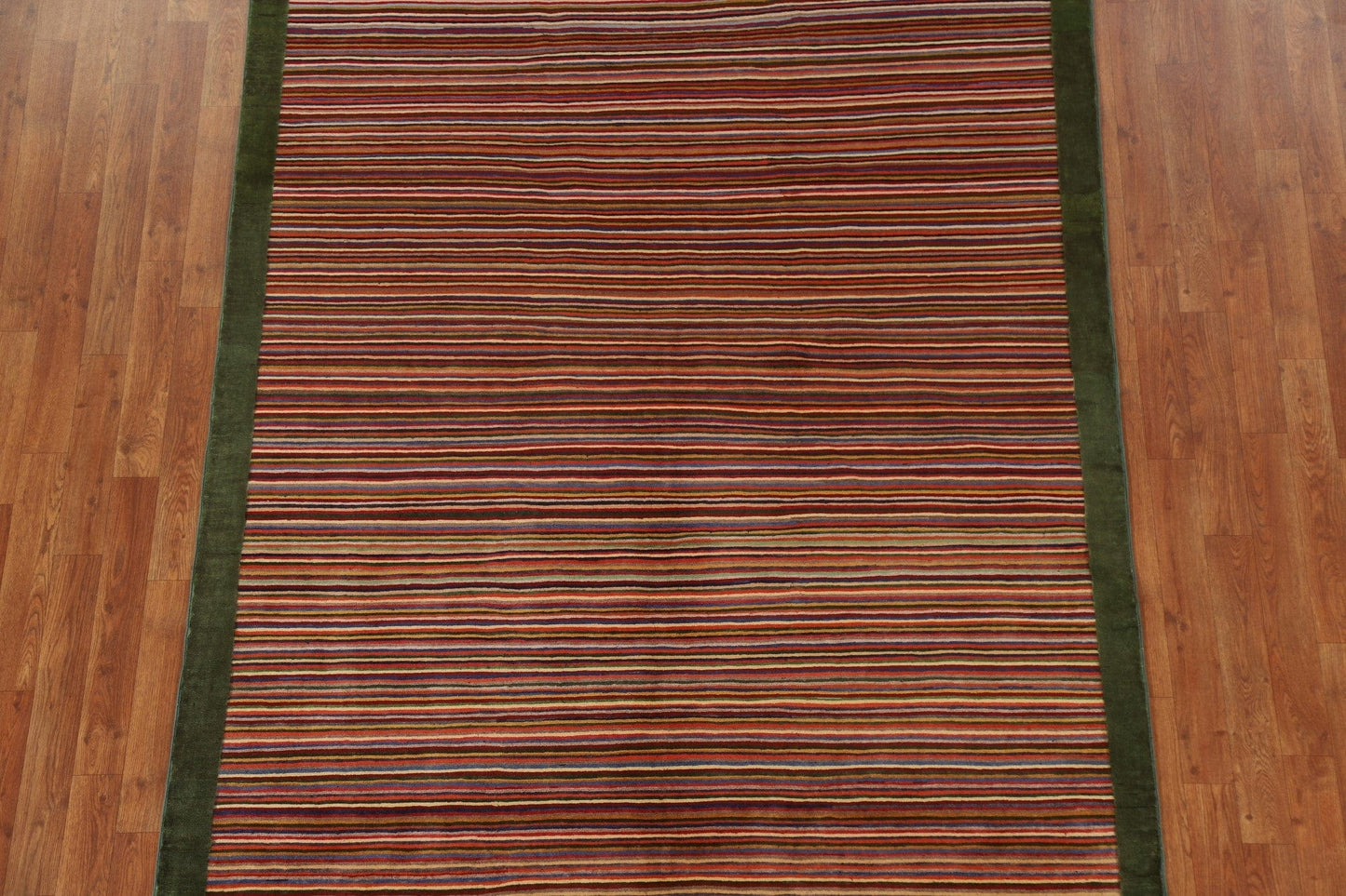 Striped Gabbeh Kashkoli Modern Area Rug 6x8