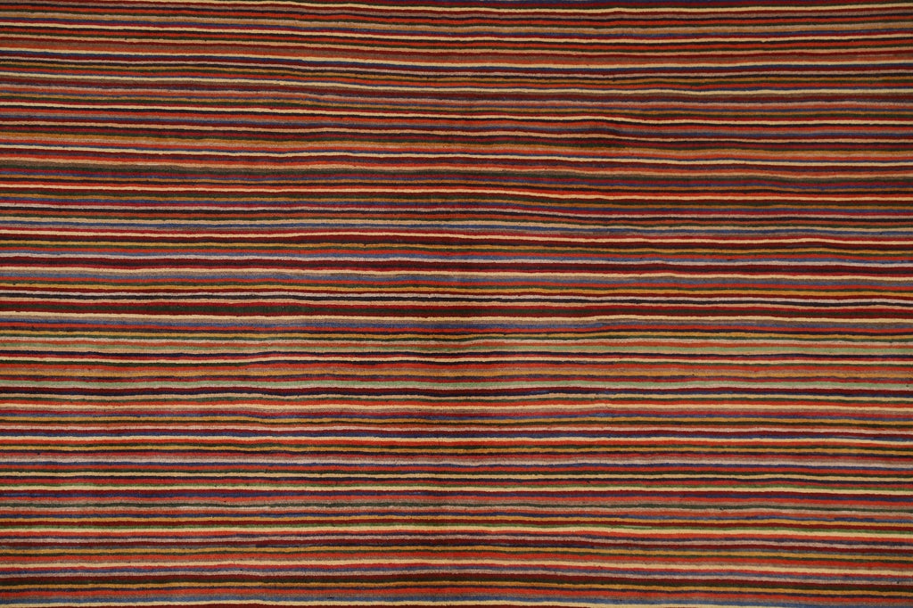 Striped Gabbeh Kashkoli Modern Area Rug 6x8