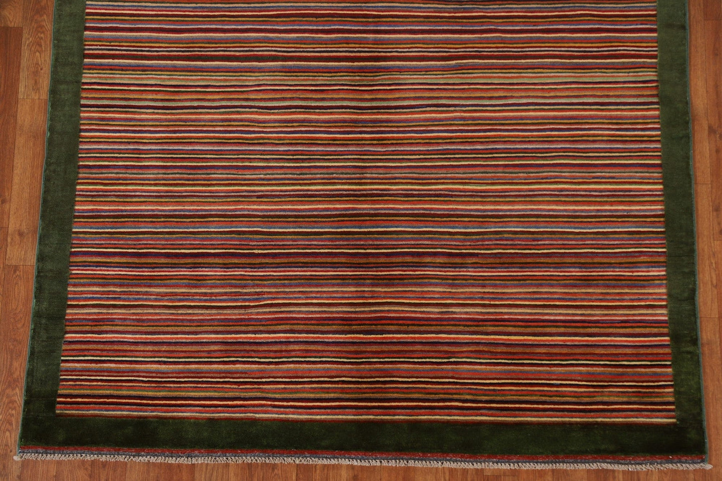 Striped Gabbeh Kashkoli Modern Area Rug 6x8