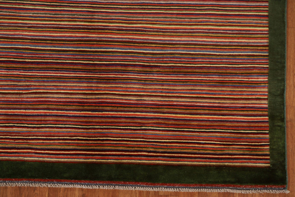 Striped Gabbeh Kashkoli Modern Area Rug 6x8