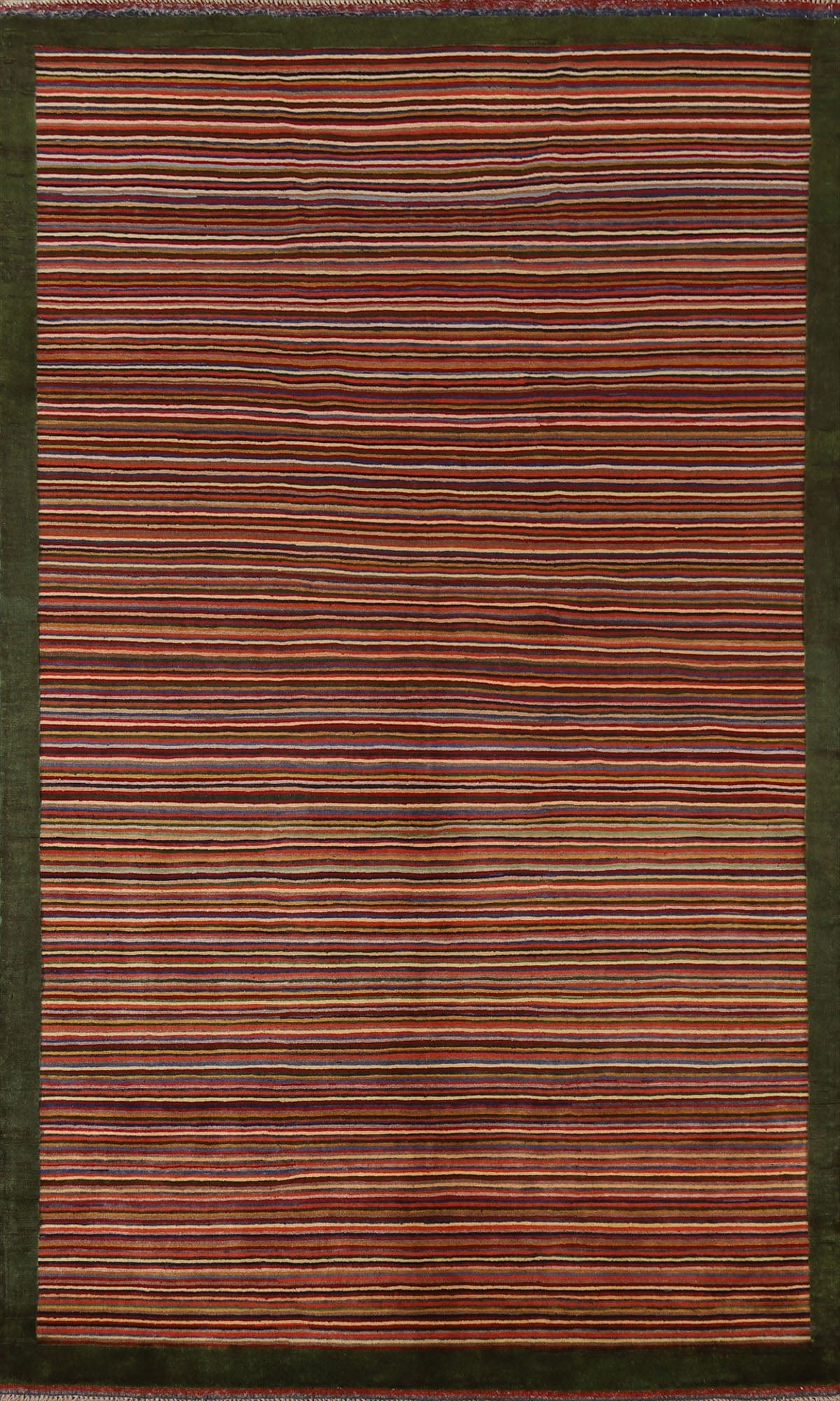 Striped Gabbeh Kashkoli Modern Area Rug 6x8