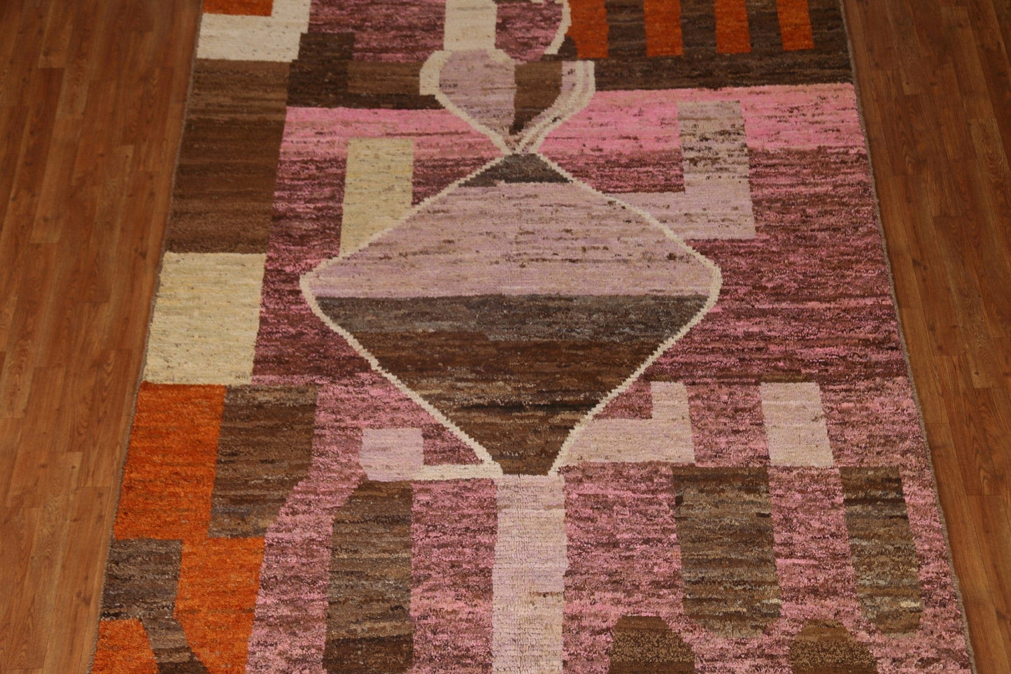 Pink Moroccan Oriental Area Rug 7x10