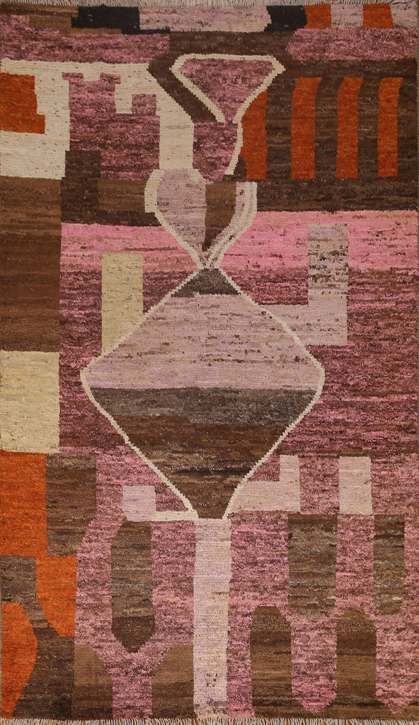 Pink Moroccan Oriental Area Rug 7x10