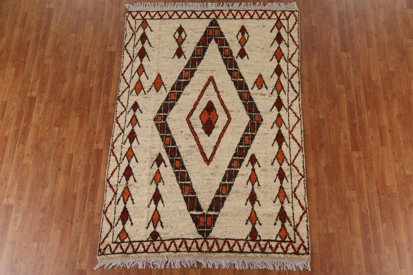 Tribal Moroccan Oriental Area Rug 5x8