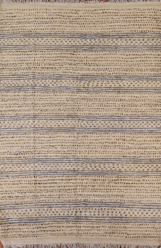 Striped Moroccan Oriental Area Rug 6x8