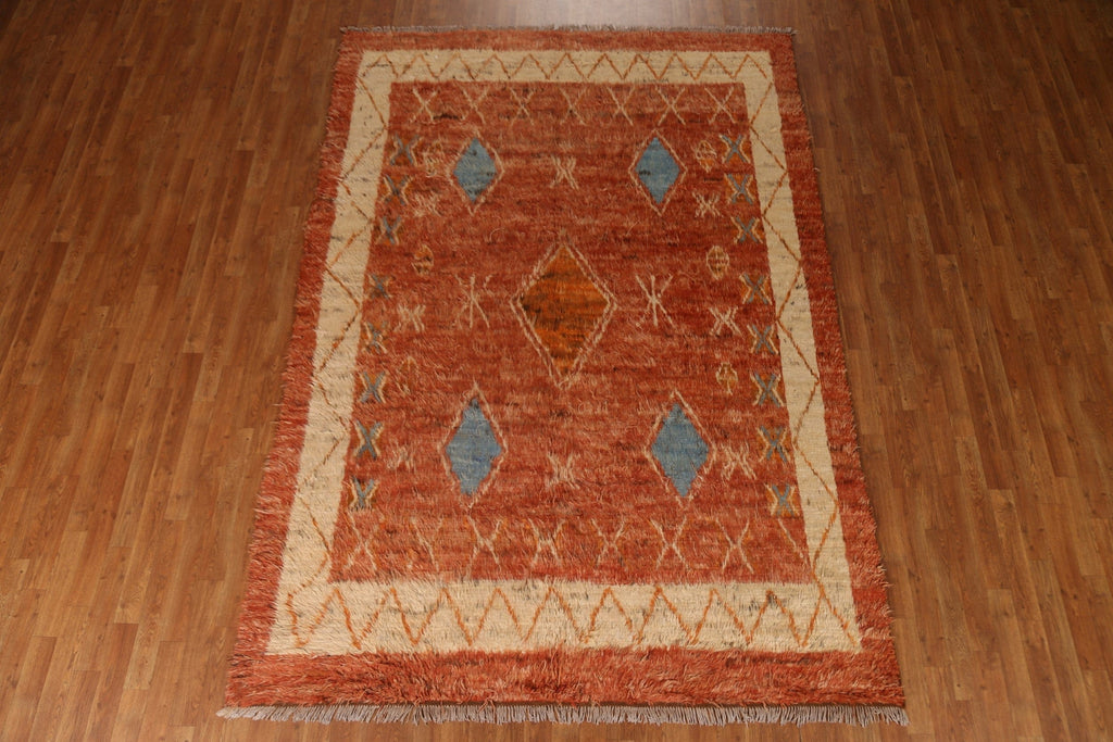 Tribal Moroccan Berber Wool Area Rug 7x10