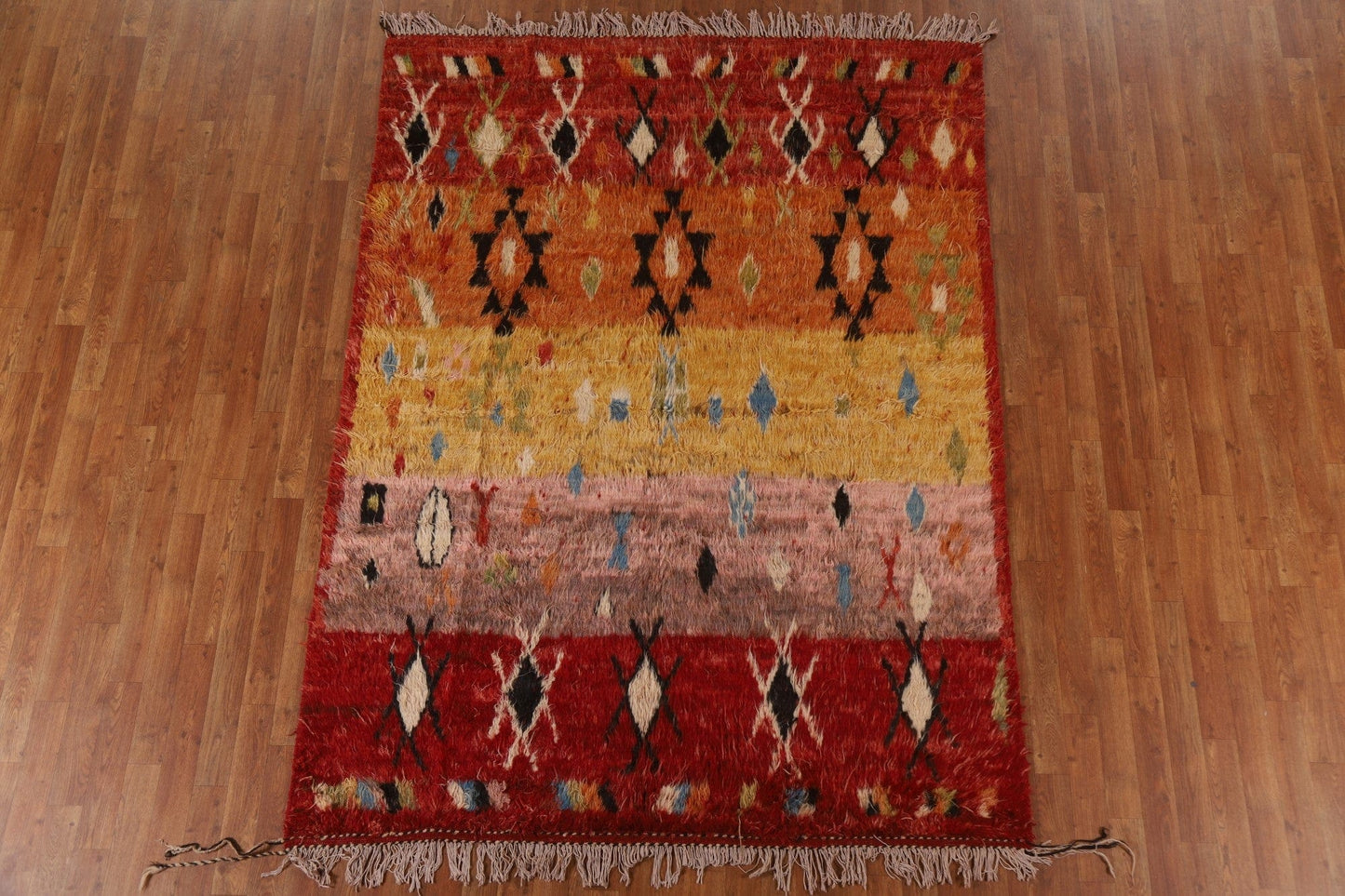 Tribal Moroccan Berber Wool Area Rug 6x8