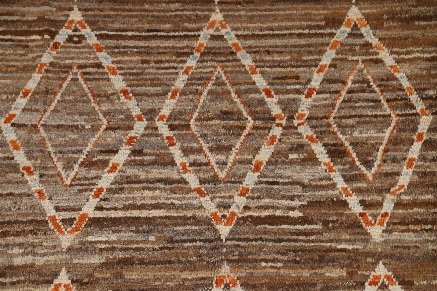 Geometric Moroccan Wool Area Rug 7x9