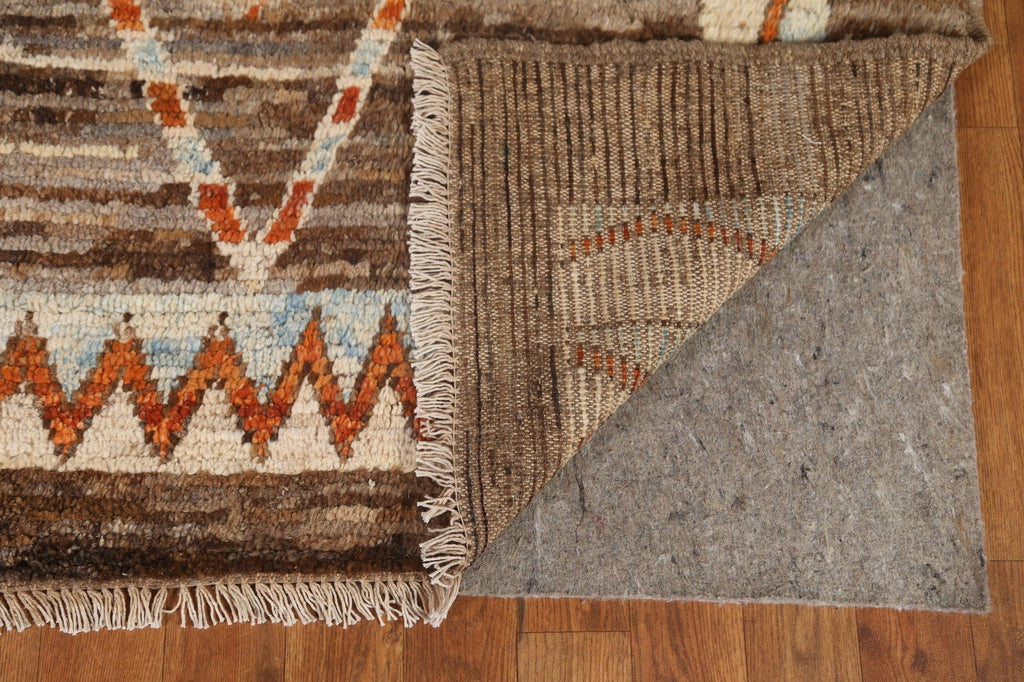 Geometric Moroccan Wool Area Rug 7x9