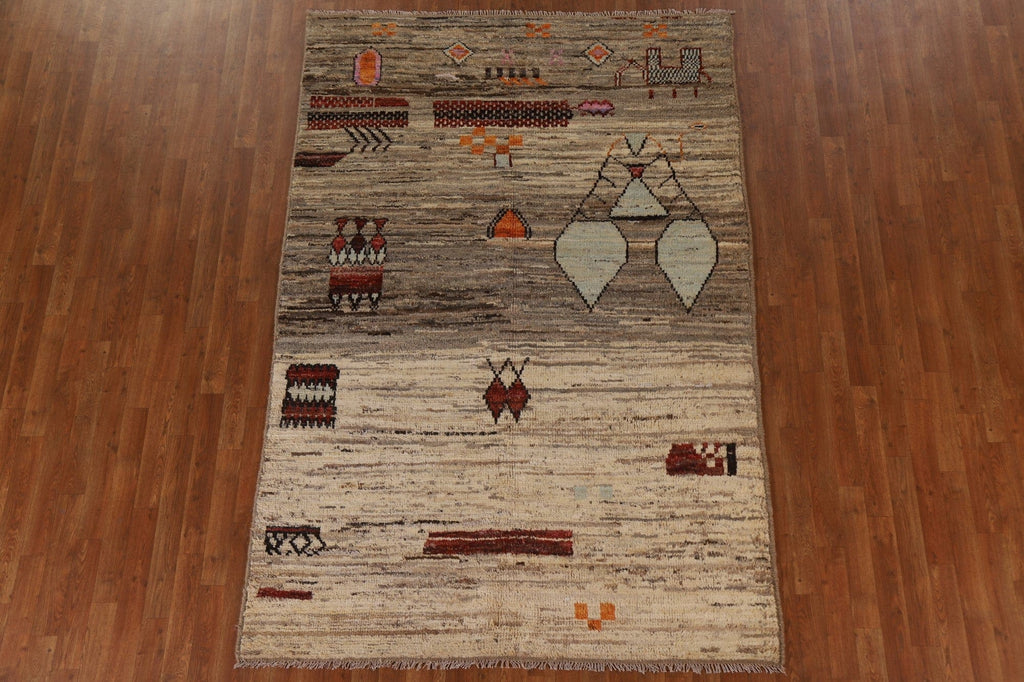 Tribal Moroccan Wool Area Rug 6x8