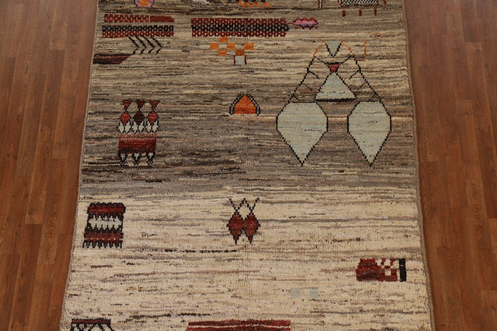 Tribal Moroccan Wool Area Rug 6x8