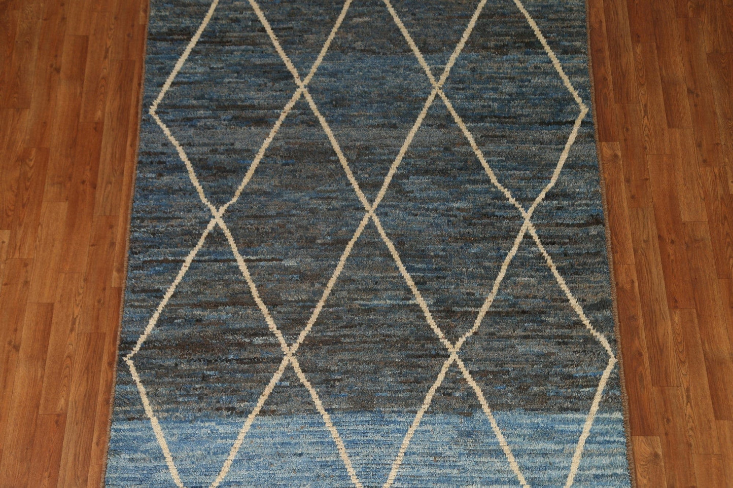 Blue Moroccan Oriental Area Rug 5x7