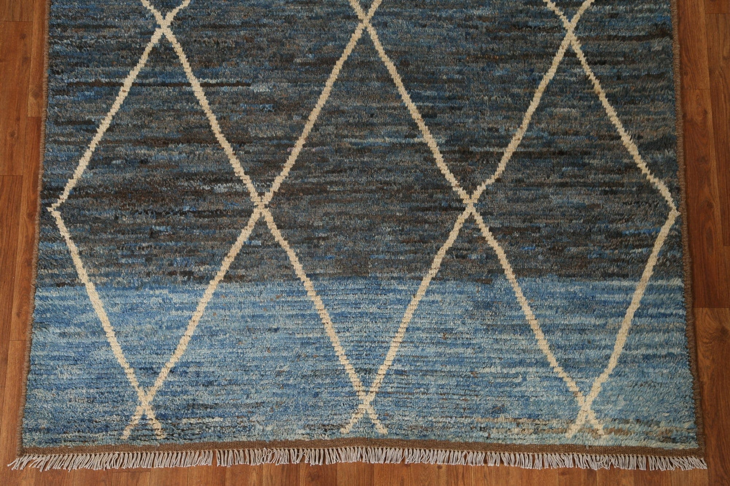 Blue Moroccan Oriental Area Rug 5x7