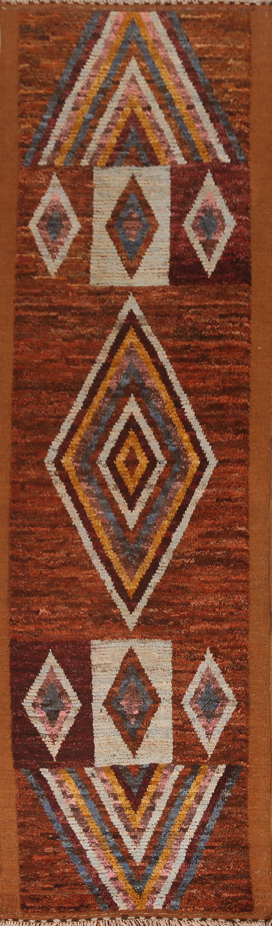 Geometric Moroccan Oriental Runner Rug 3x10