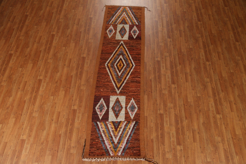 Geometric Moroccan Oriental Runner Rug 3x10