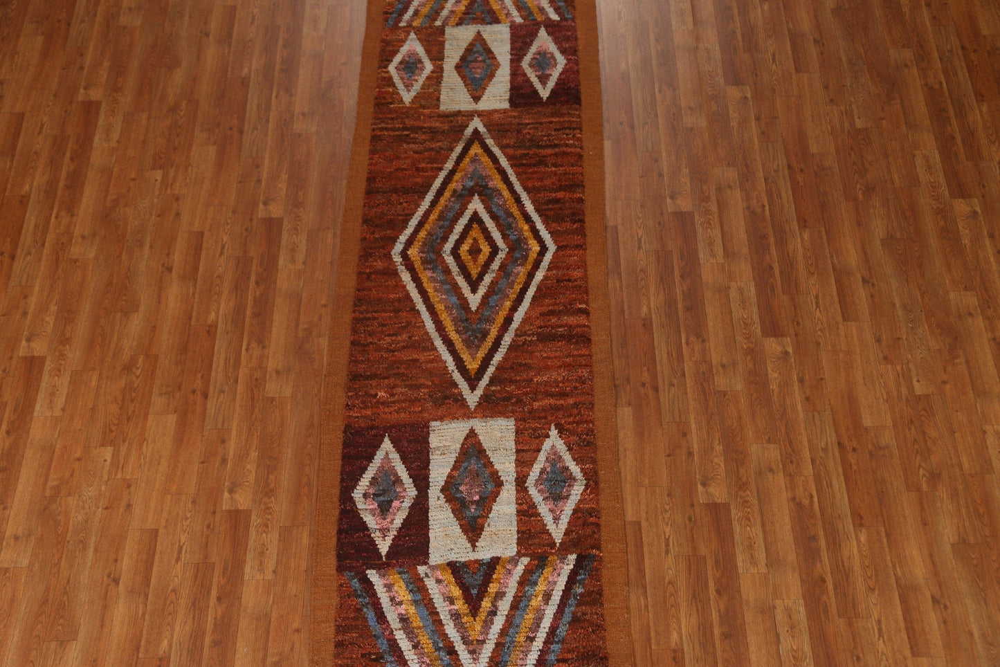 Geometric Moroccan Oriental Runner Rug 3x10