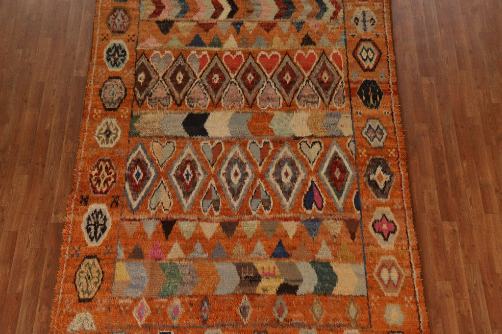 Hand-Knotted Wool Moroccan Area Rug 7x10