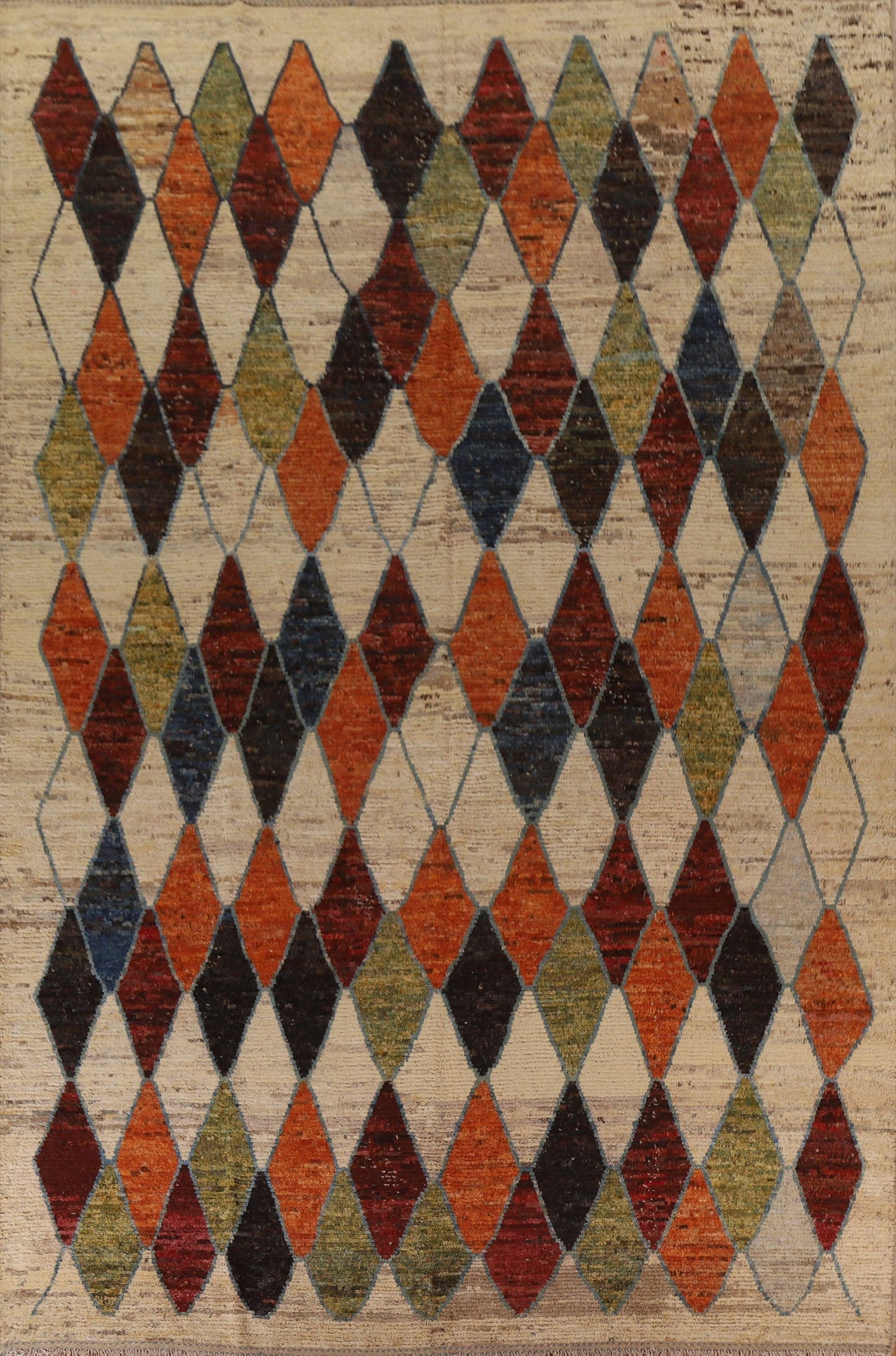 Trellis Wool Moroccan Large Area Rug 10x14