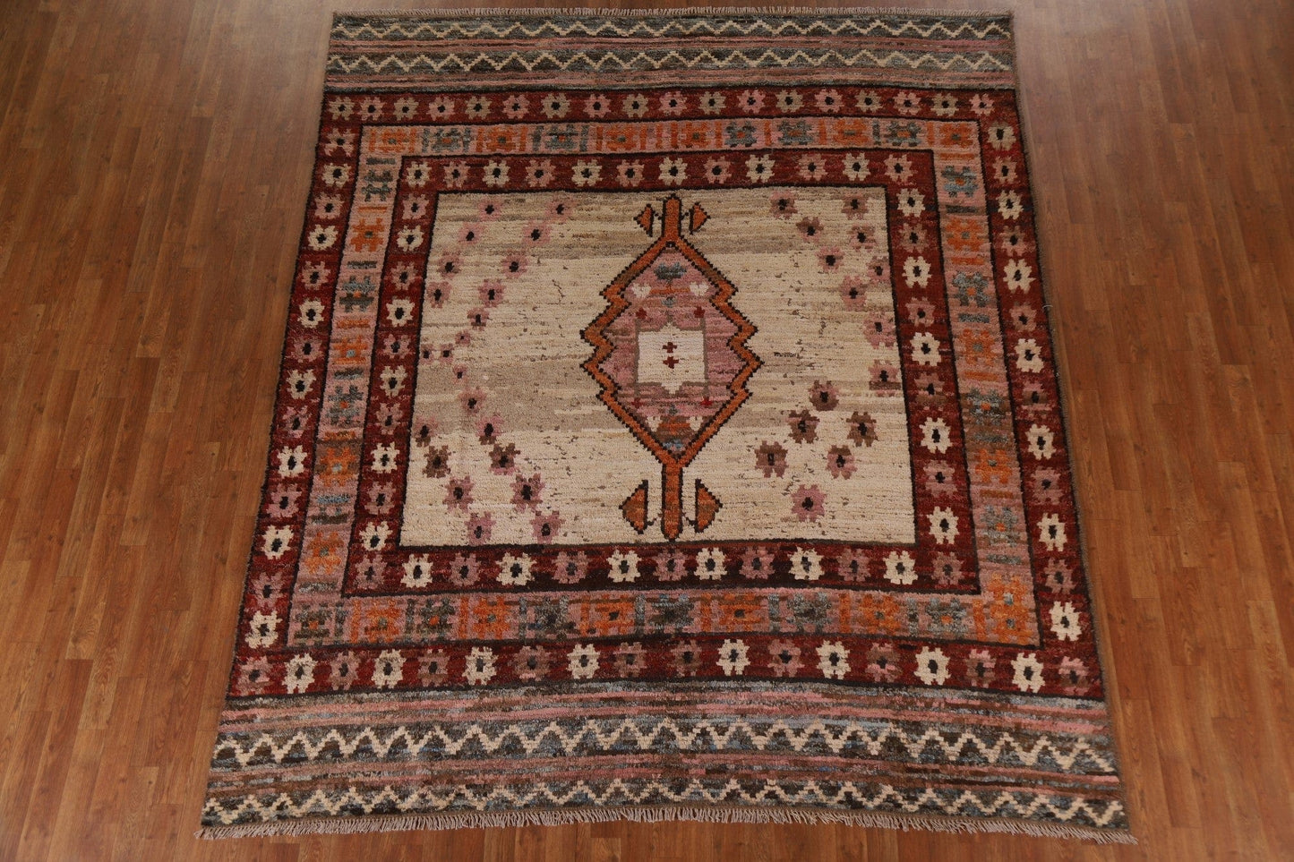 Geometric Moroccan Wool Area Rug 8x10