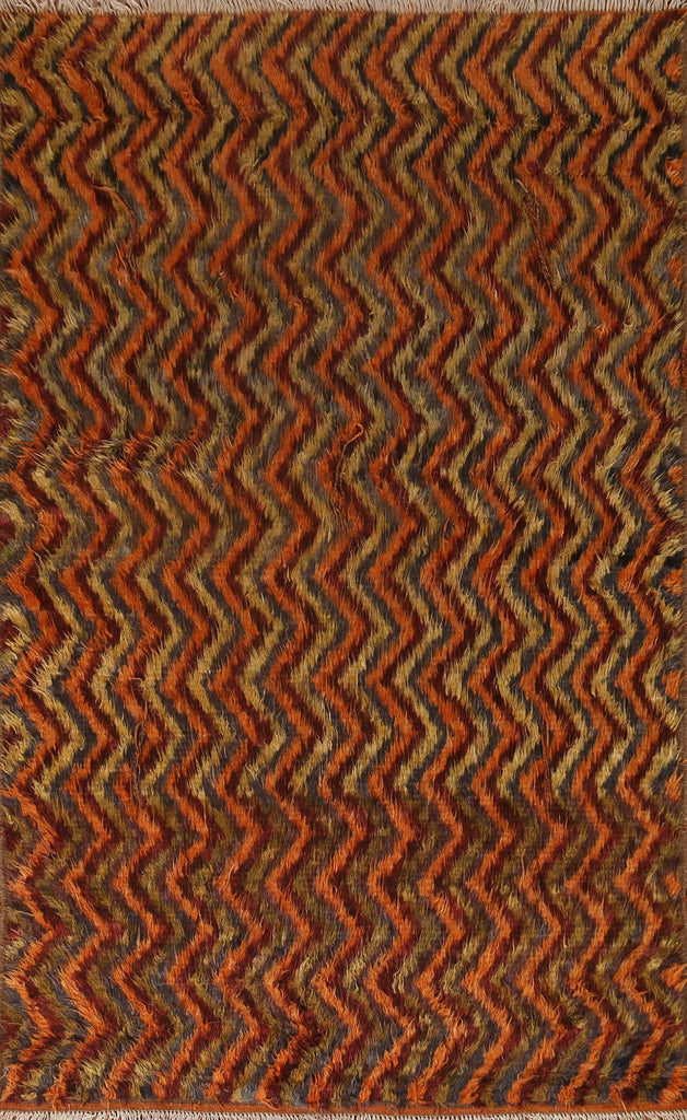 Chevron Moroccan Berber Wool Area Rug 6x8