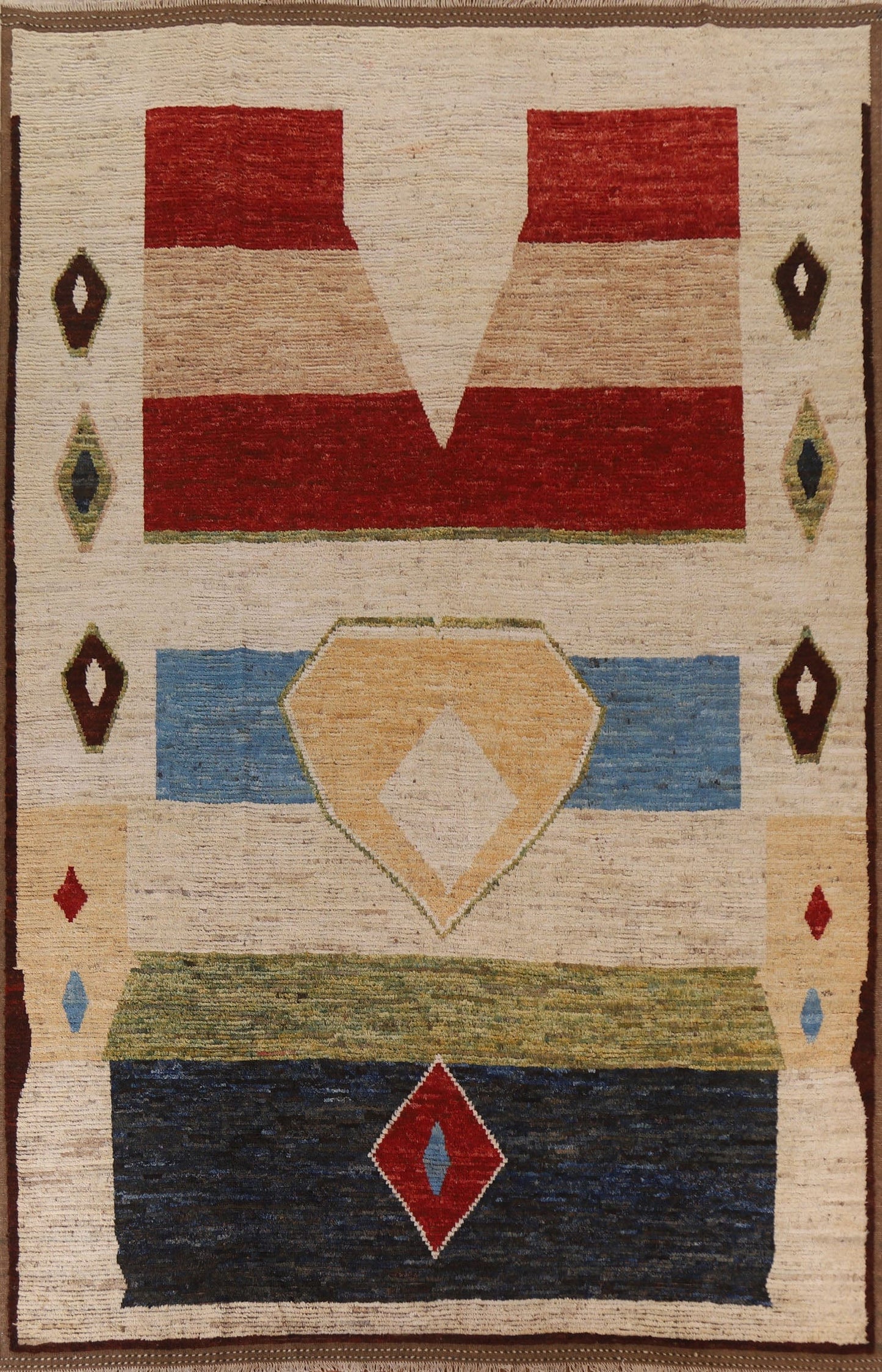 Hand-Knotted Wool Moroccan Area Rug 9x12