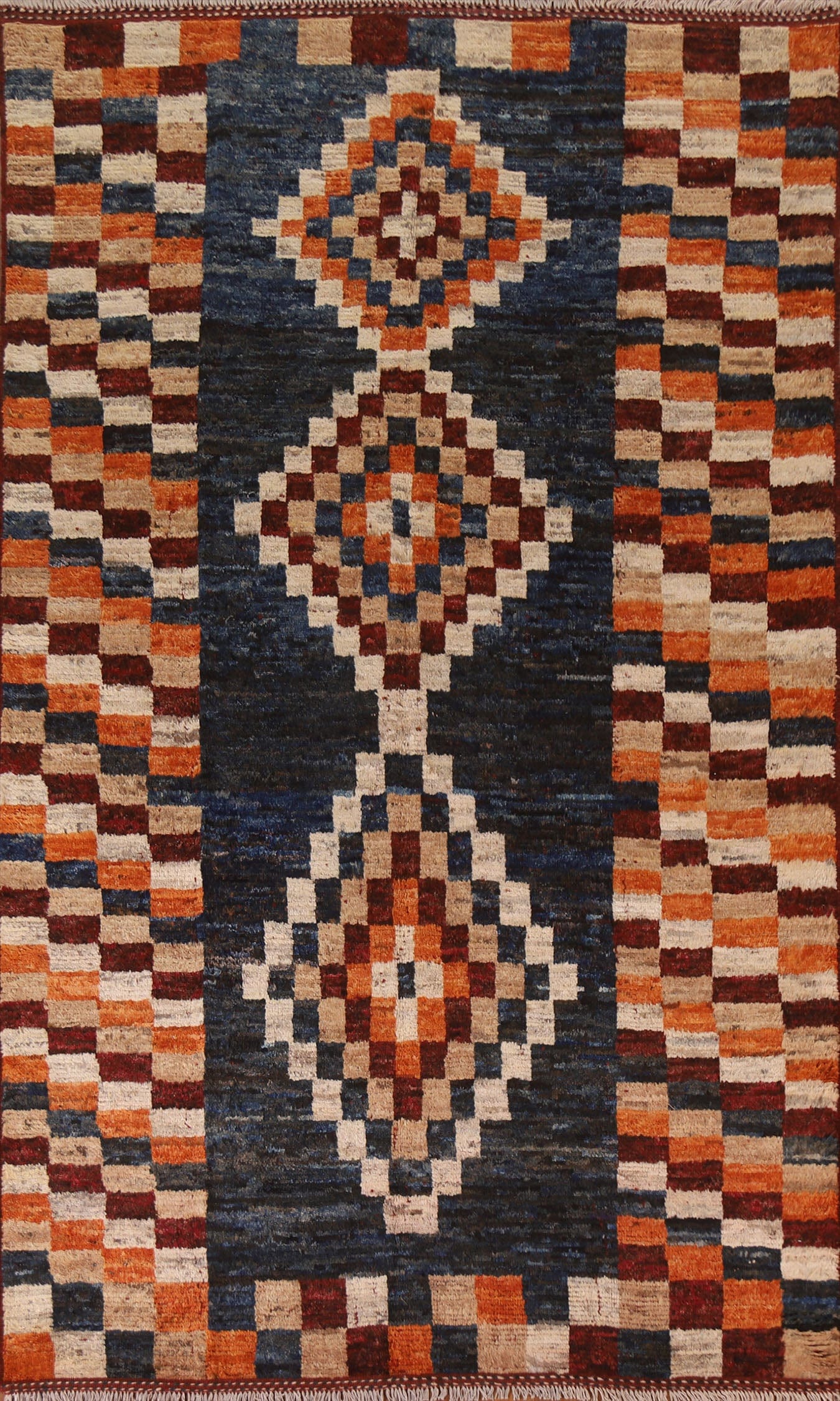 Checkered Moroccan Oriental Area Rug 7x10