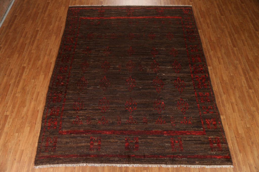 Dark Brown Moroccan Oriental Area Rug 10x12