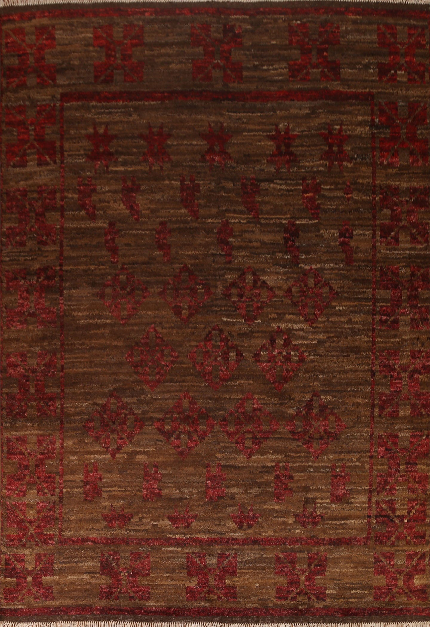 Brown Moroccan Wool Area Rug 8x10