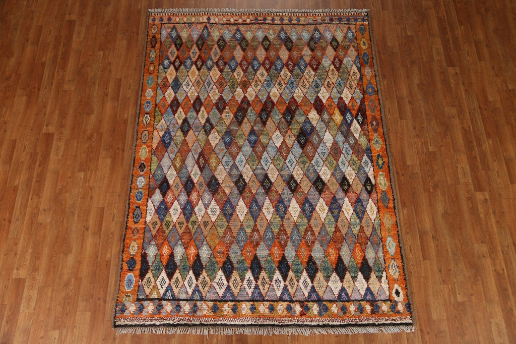 All-Over Trellis Moroccan Wool Area Rug 6x8