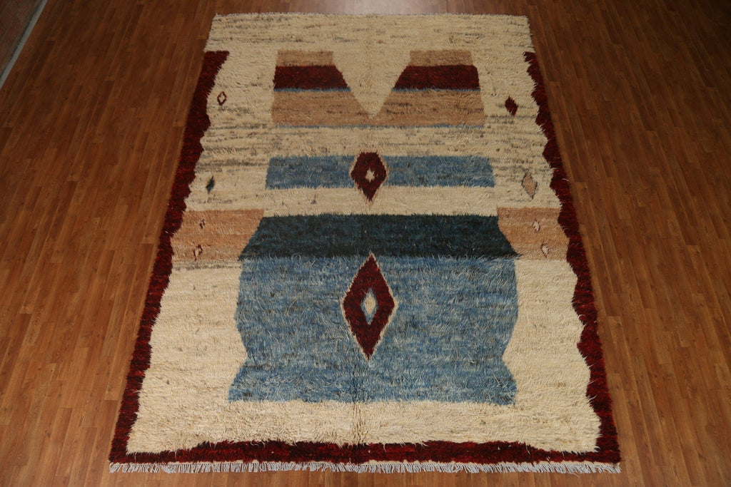 Tribal Moroccan Berber Wool Area Rug 9x12