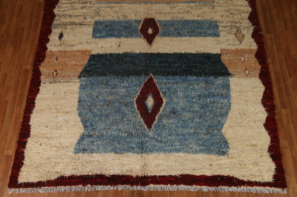 Tribal Moroccan Berber Wool Area Rug 9x12