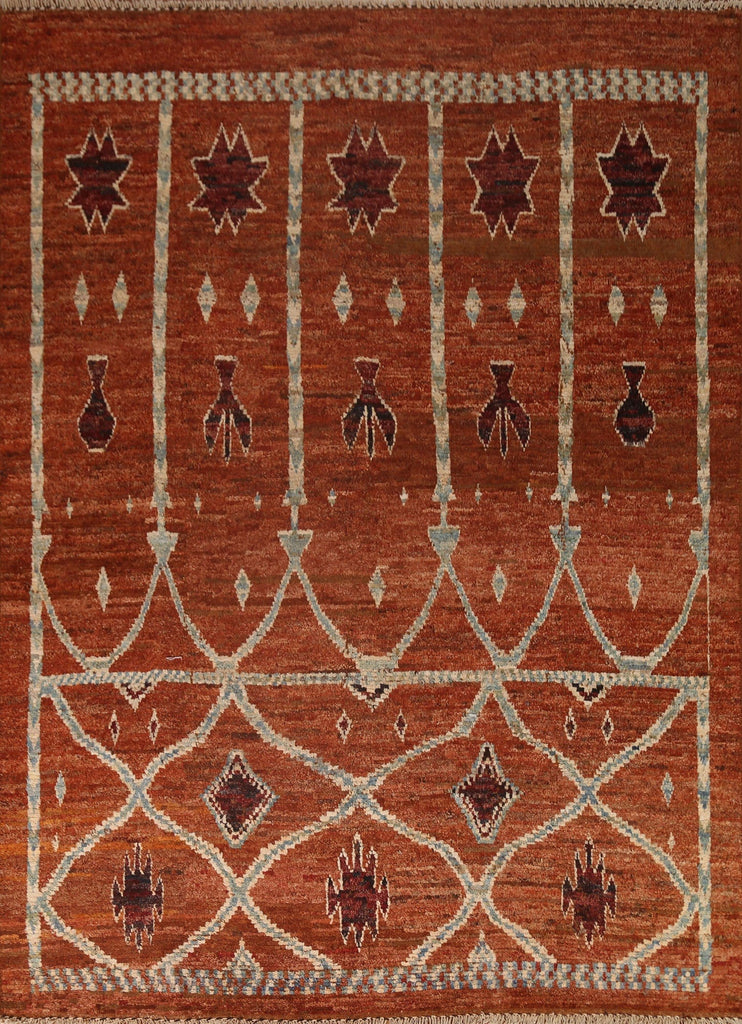 Geometric Wool Moroccan Area Rug 9x10