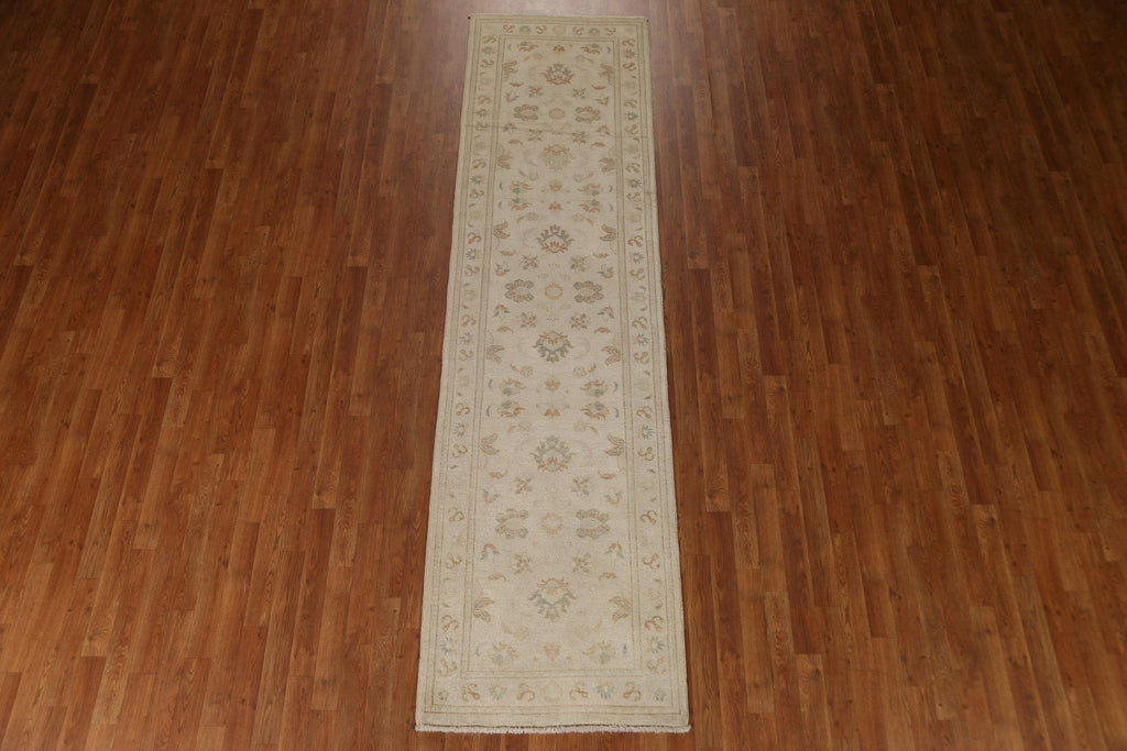 Floral Oushak Oriental Runner Rug 3x10