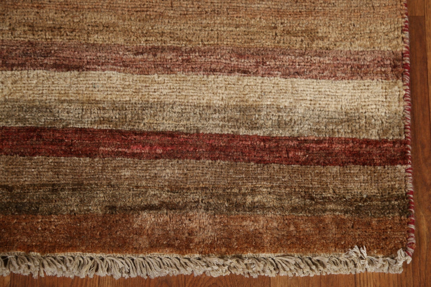 Striped Gabbeh Kashkoli Oriental Runner Rug 3x9