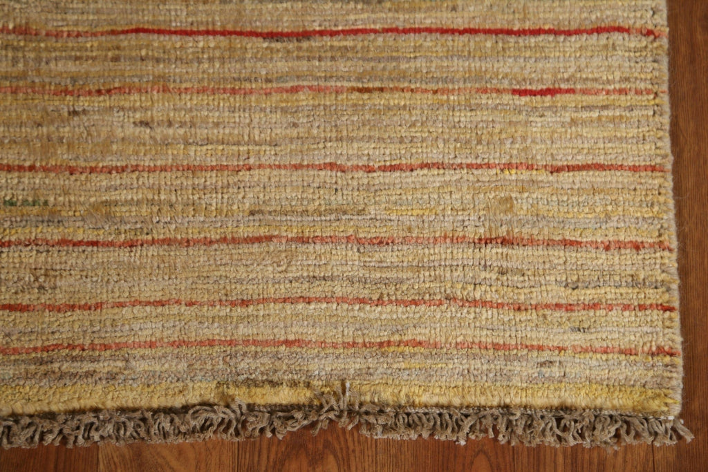 Striped Gabbeh Kashkoli Wool Runner Rug 2x6