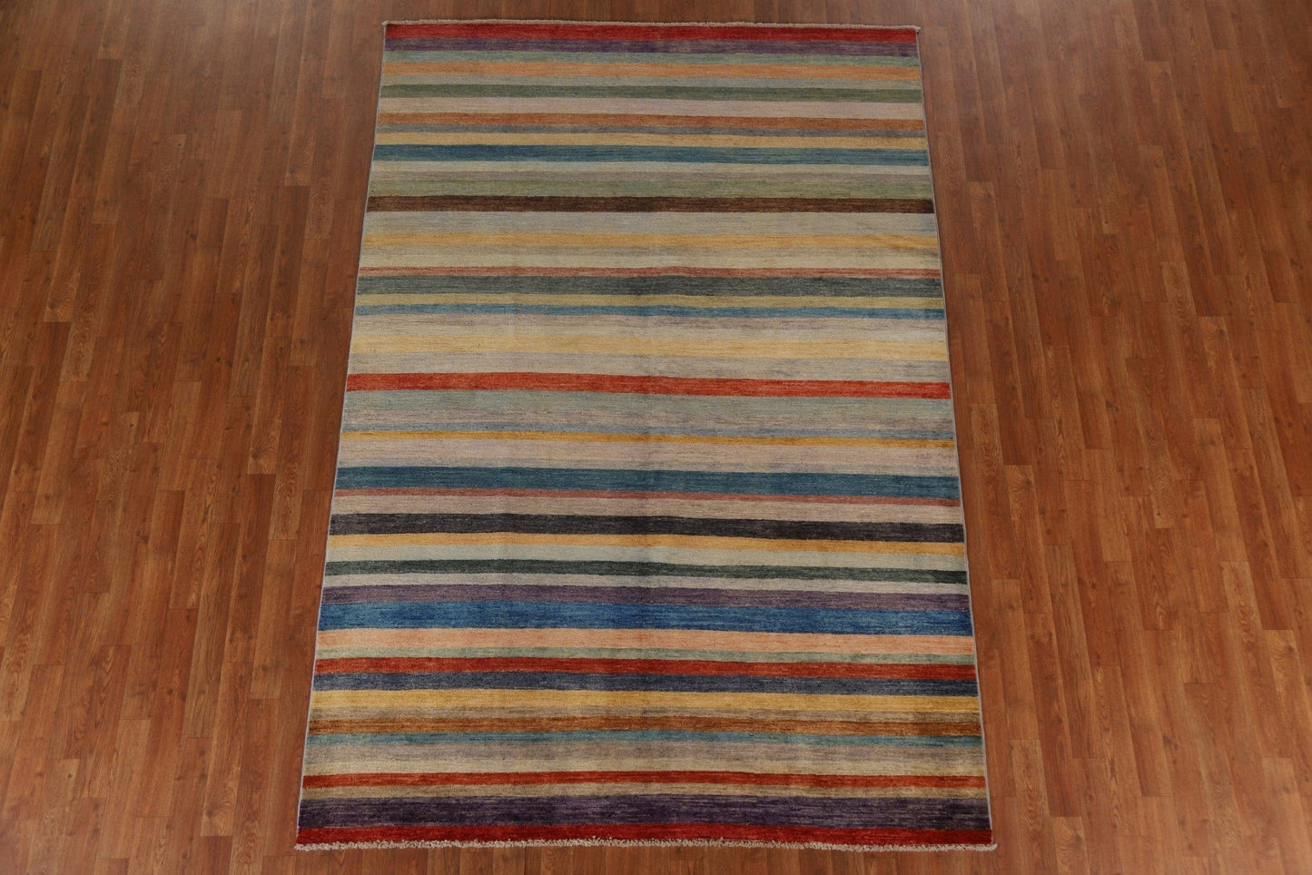 Striped Gabbeh Kashkoli Modern Area Rug 6x9